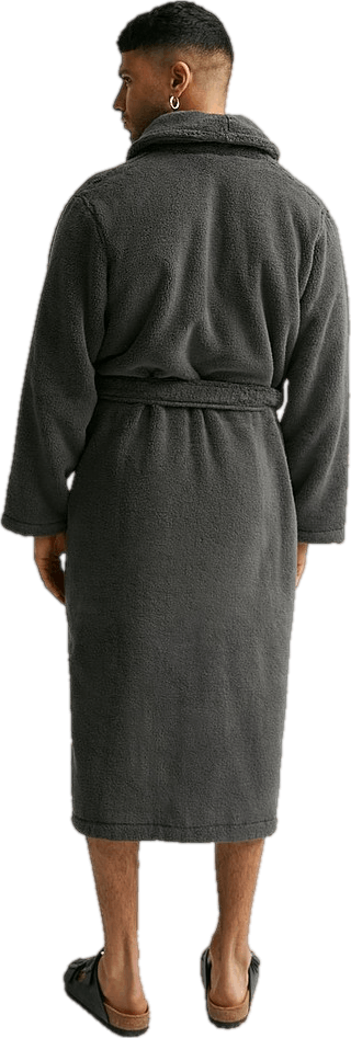 Polo Ralph Lauren Cotton Terry Robe, Male, Kläder, Tillbehör, Grå, L/XL