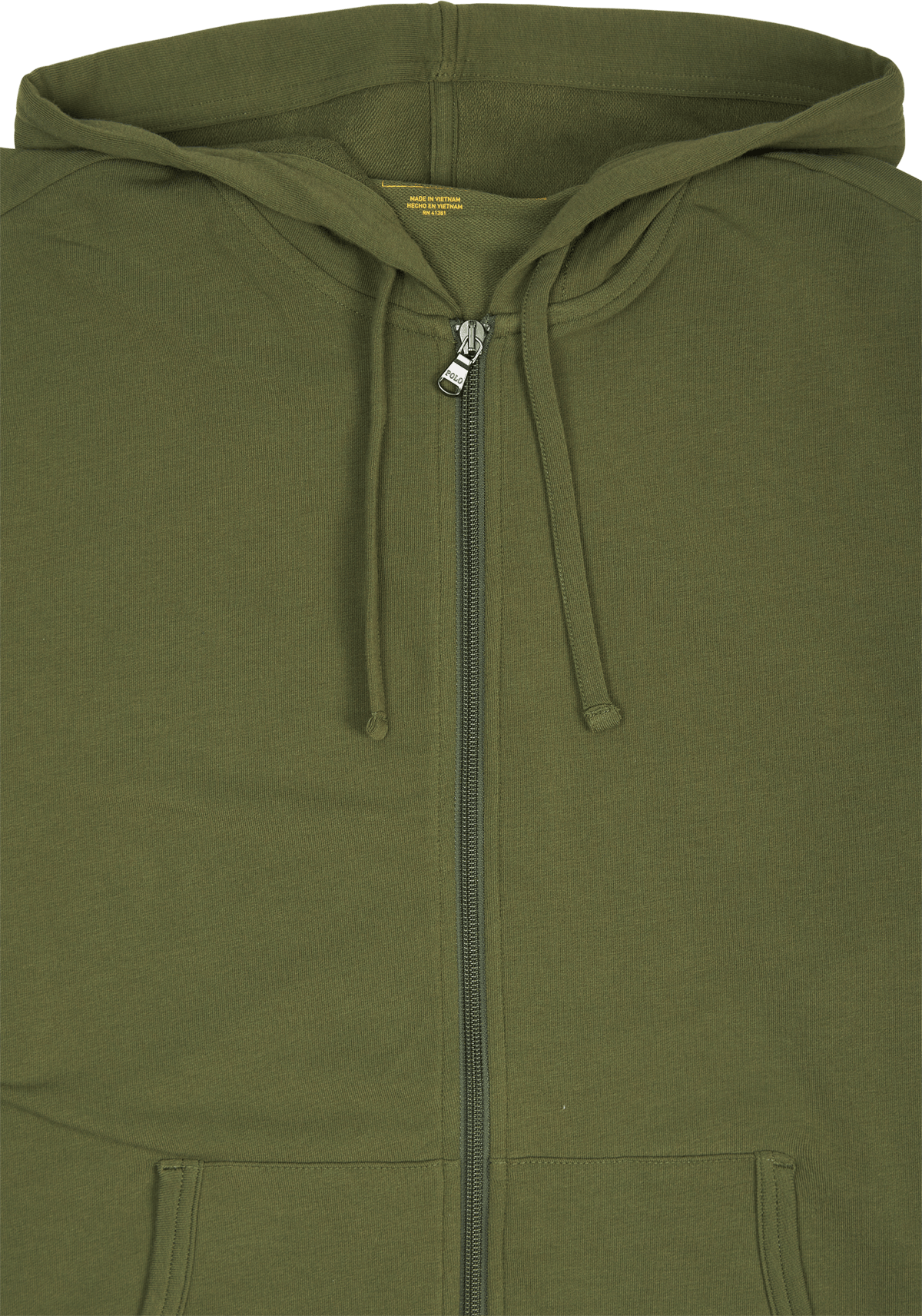 French Terry Sleep Hoodie Army Olive - Bild 3