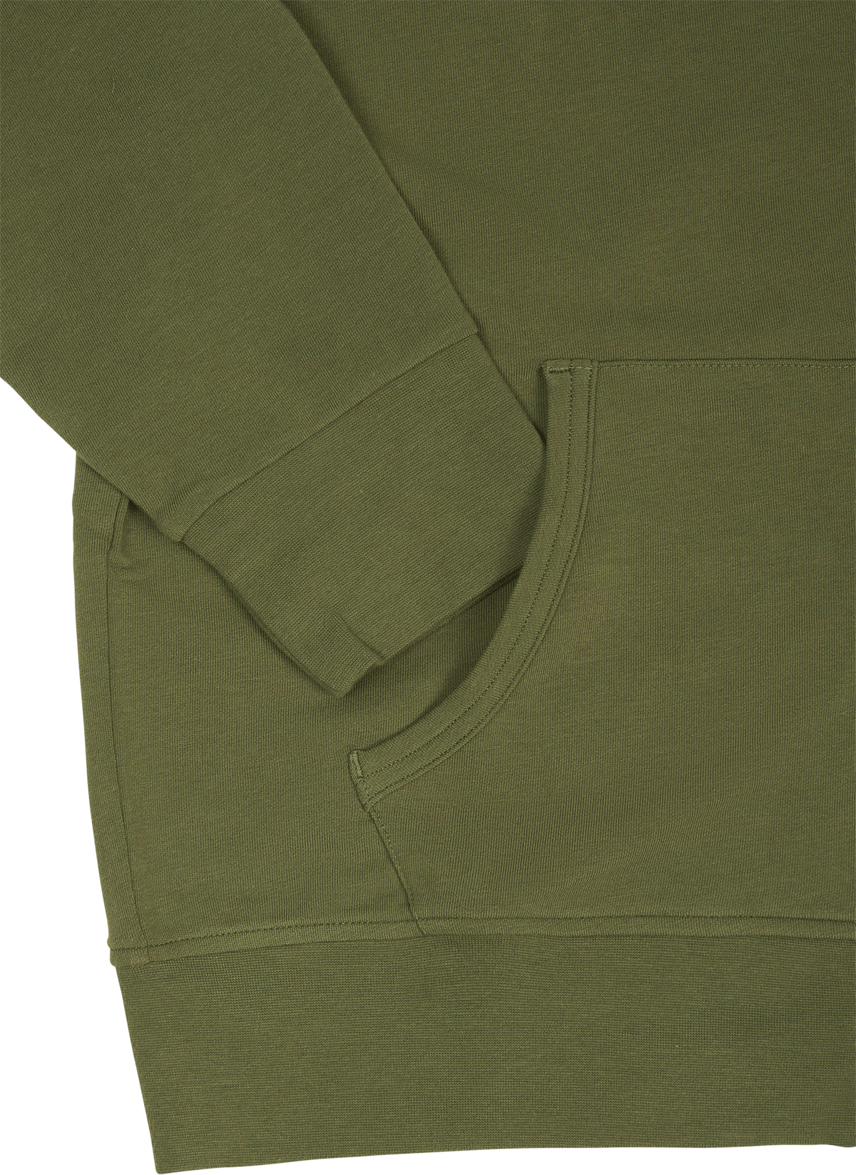 French Terry Sleep Hoodie Army Olive - Bild 4