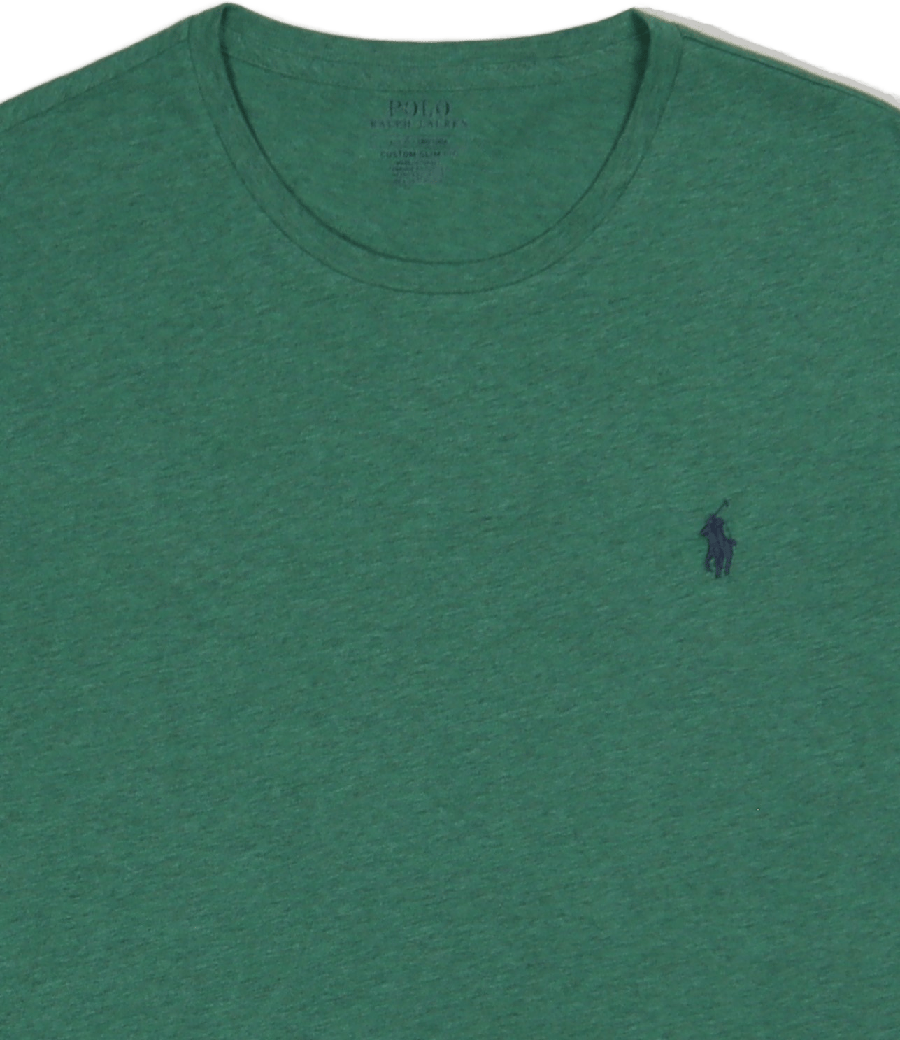 Custom Slim Fit Jersey Crewneck T-Shirt Potomac Green Heather/C7940 - Bild 2