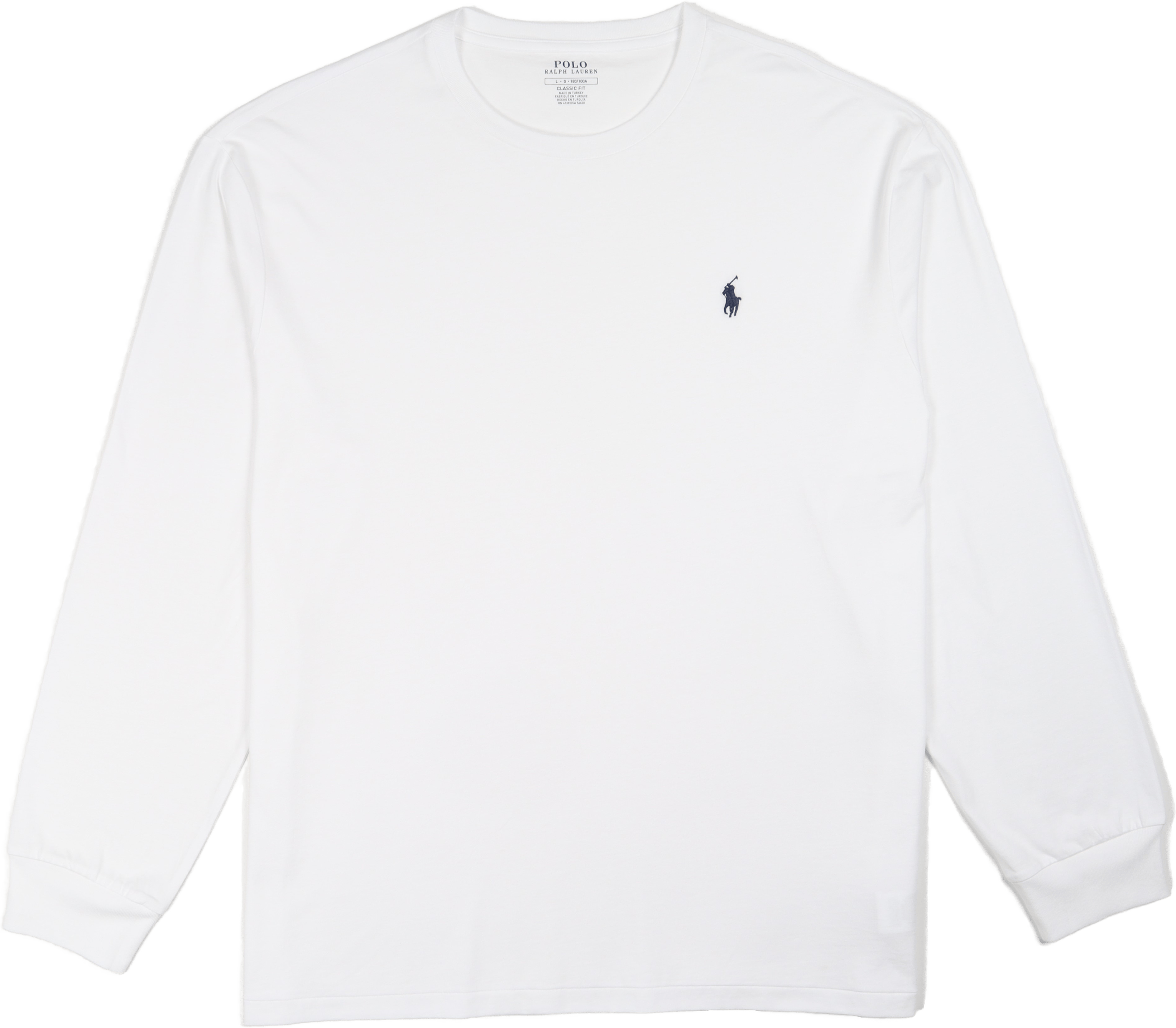 Classic Fit Jersey Long-Sleeve T-Shirt White