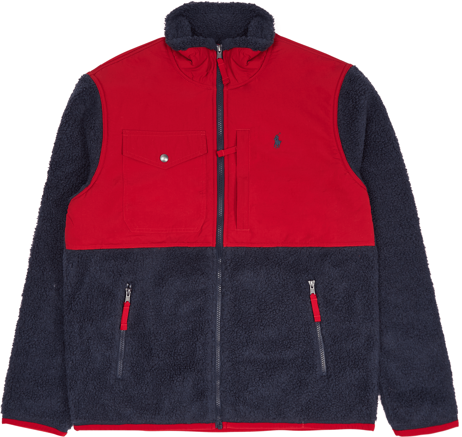 Wind-Blocking Hybrid Jacket Newport Navy/Rl 2000 Red