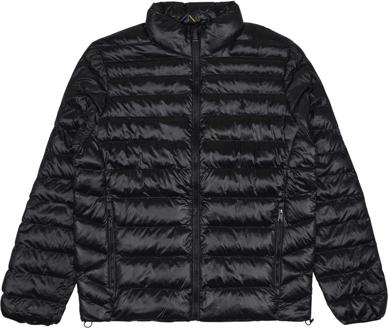 Packable Water-Repellent Jacket Polo Black Glossy