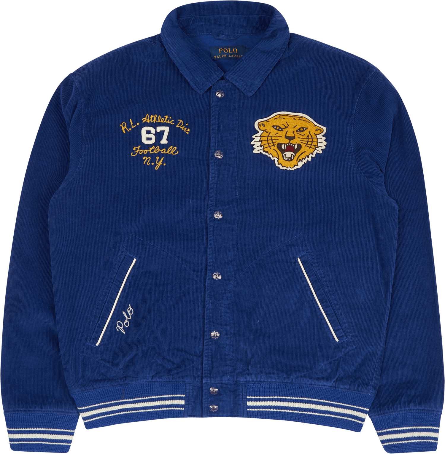 Corduroy Varsity-Inspired Jacket  Heritage Royal