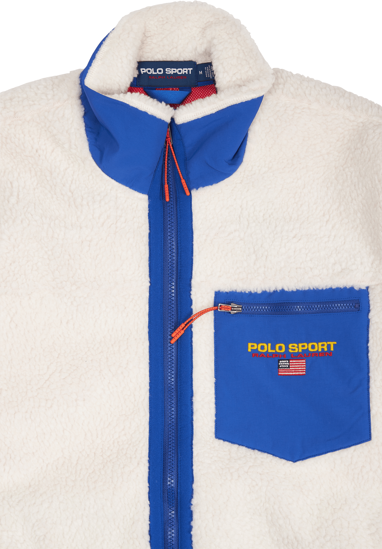 Polo Sport Pile Fleece Sweatshirt Clubhouse Cream/Sapphire Star - Bild 3