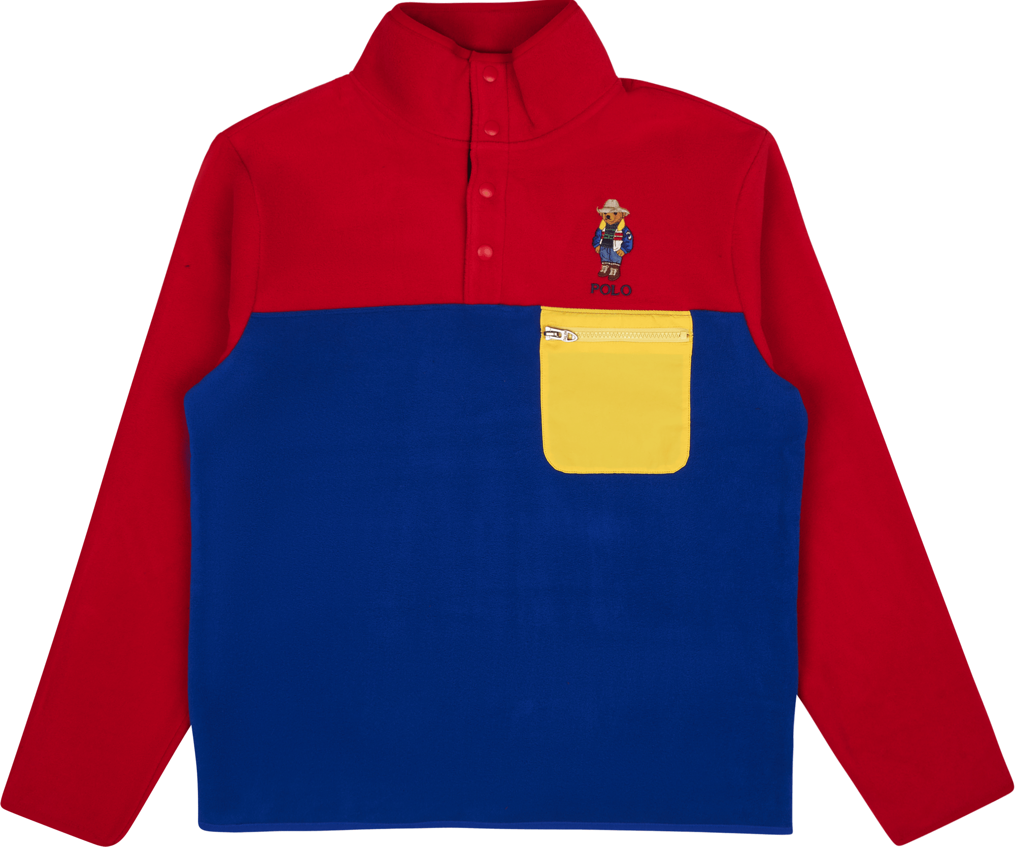 Polo Bear Brushed Fleece Pullover Hol22 Rl2000 Rd/Royl Sunv Bear