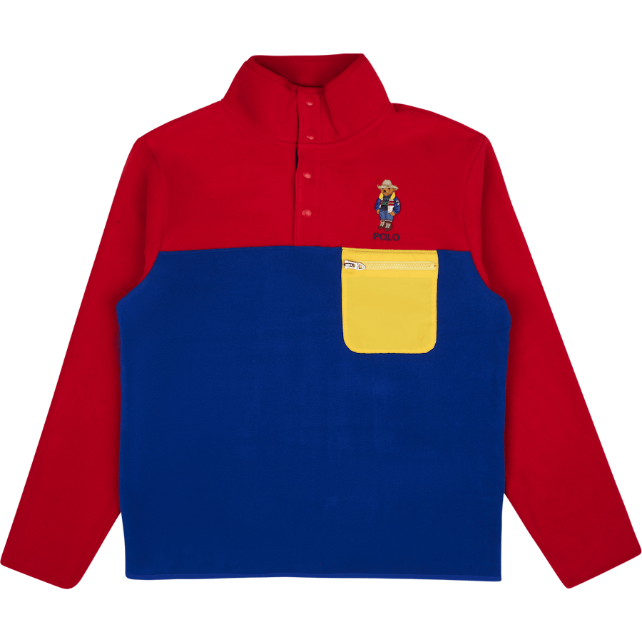 Polo Bear Brushed Fleece Pullover Hol22 Rl2000 Rd/Royl Sunv Bear