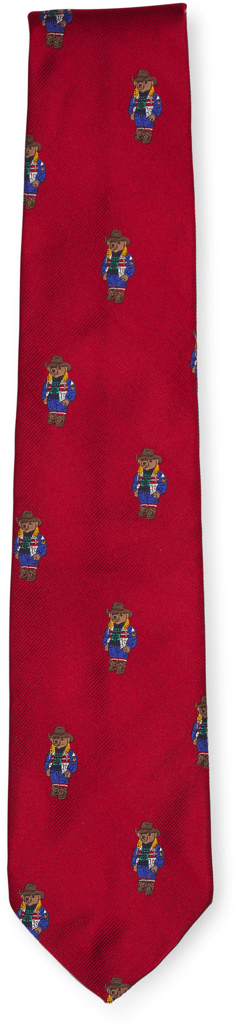 Polo Bear Silk Repp Tie Red, Male, Vybavenie, ostatné príslušenstvo, Červená, ONESIZE