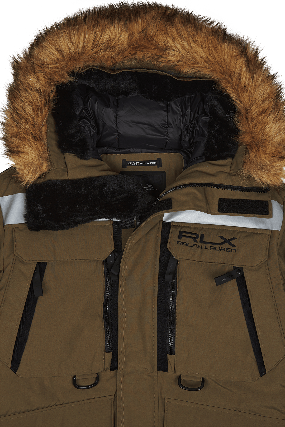 Faux-Fur-Trim Water-Repellent Parka Fall Sage - Bild 3