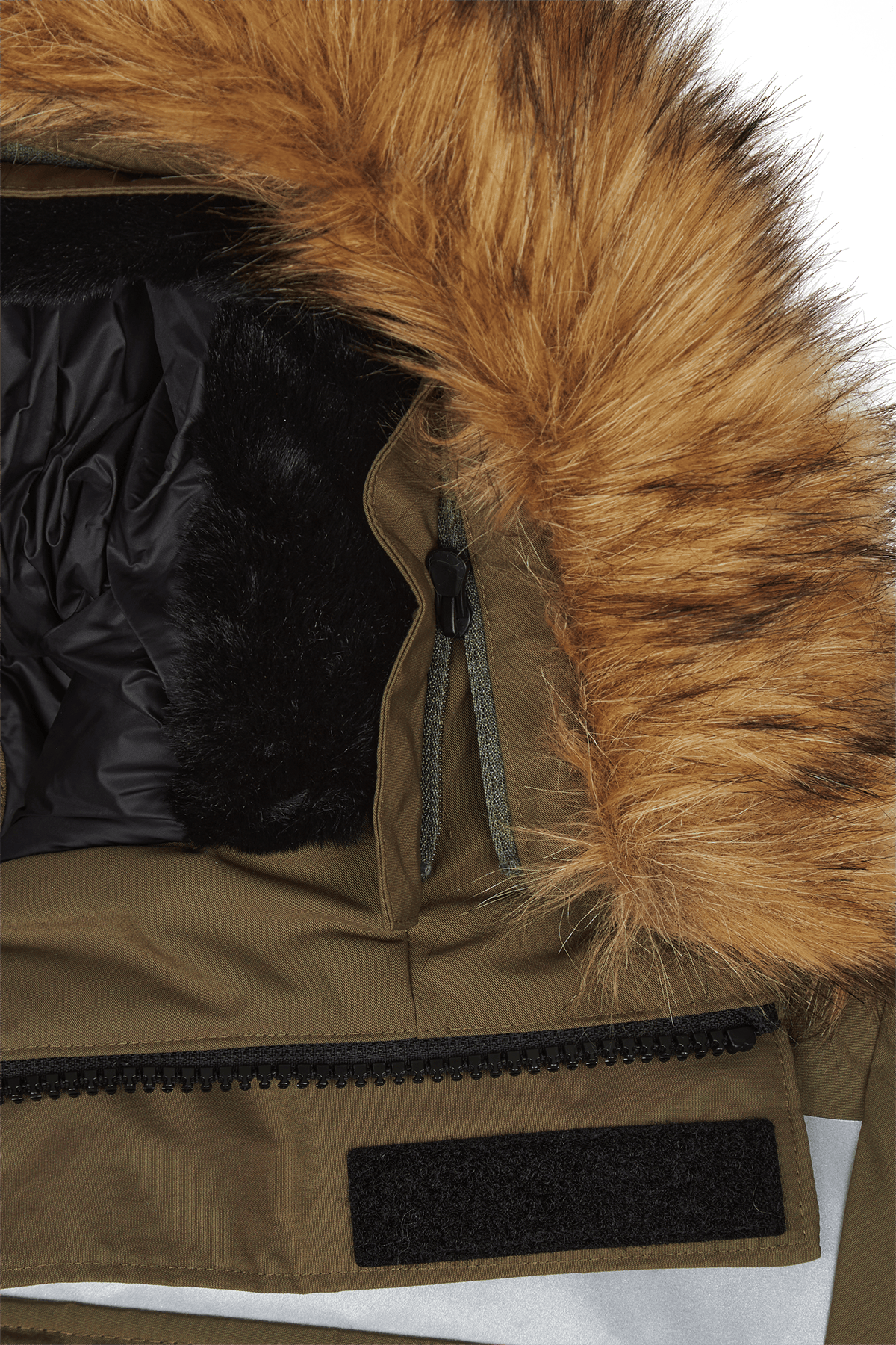 Faux-Fur-Trim Water-Repellent Parka Fall Sage - Bild 4