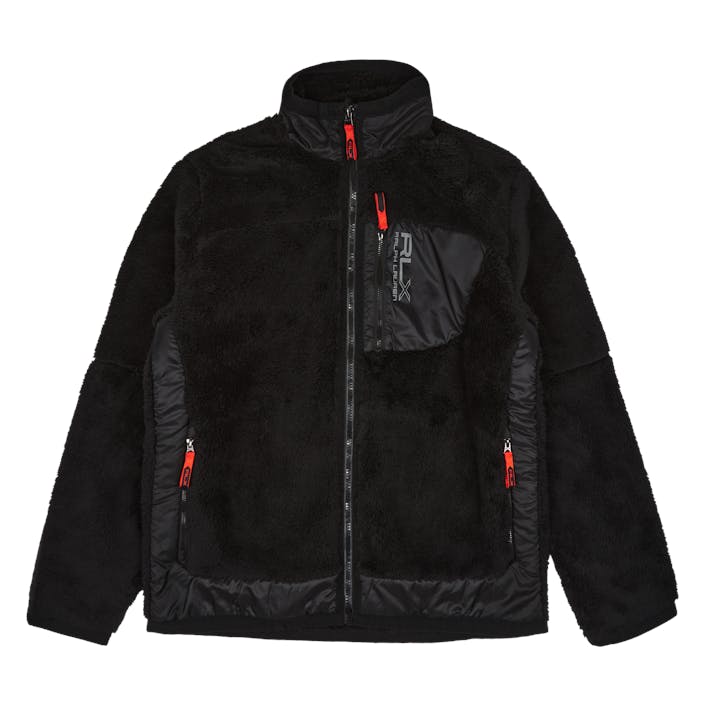 Pile Fleece Jacket Polo Black, Male, Apparels, jackets, Black, L