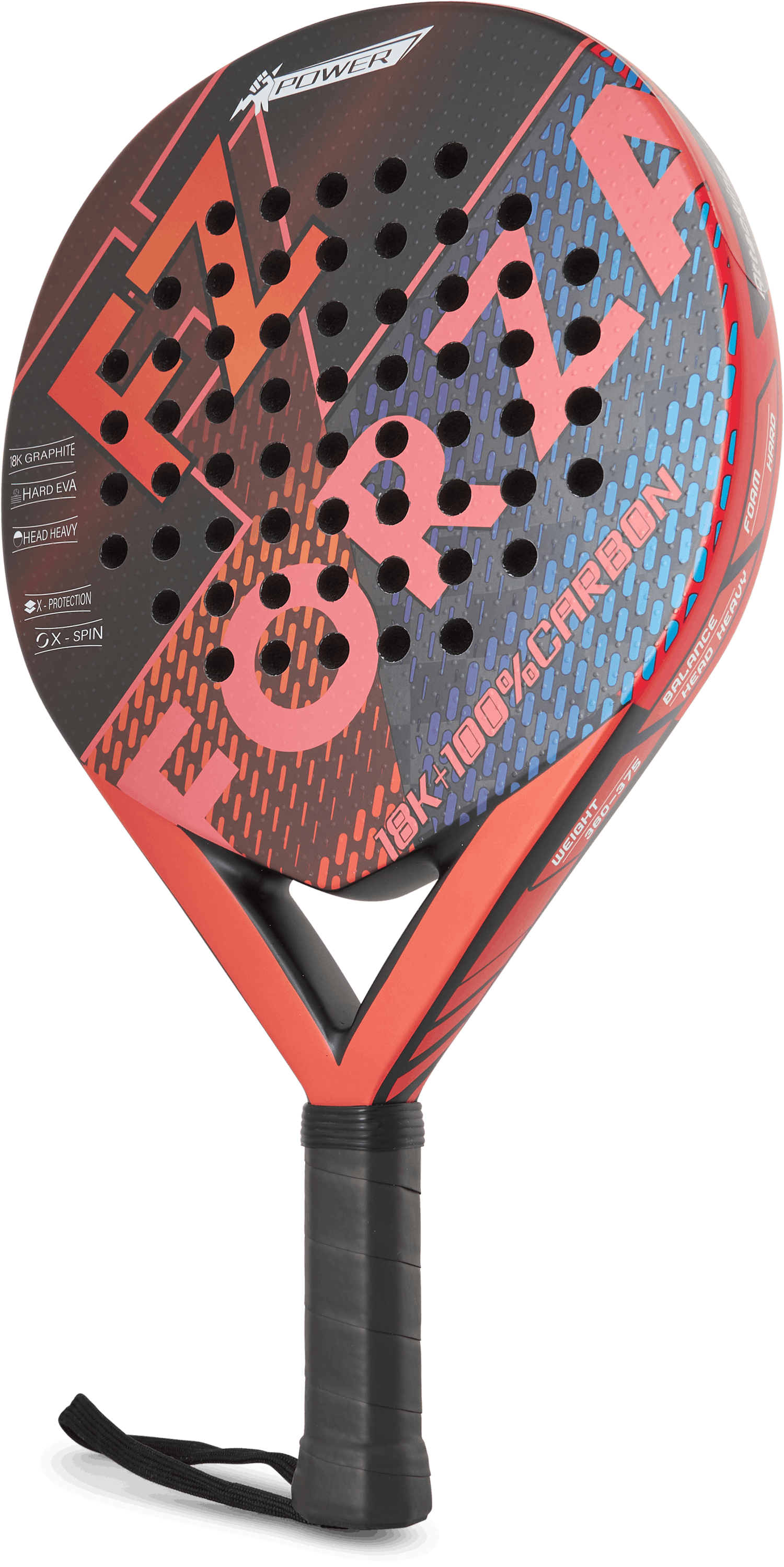 Fz Forza Brace Spin Poppy, Unisex, Utrustning, racketar, Padel, Röd/Svart/Flerfärgad, ONESIZE