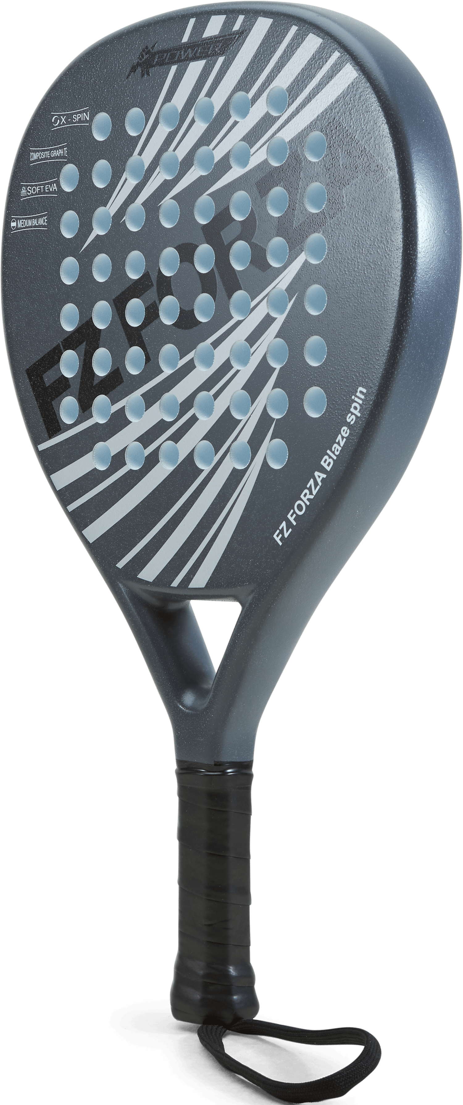 Fz Forza Blaze Spin Black, Unisex, Attrezzature, racchette, Padel, ONESIZE