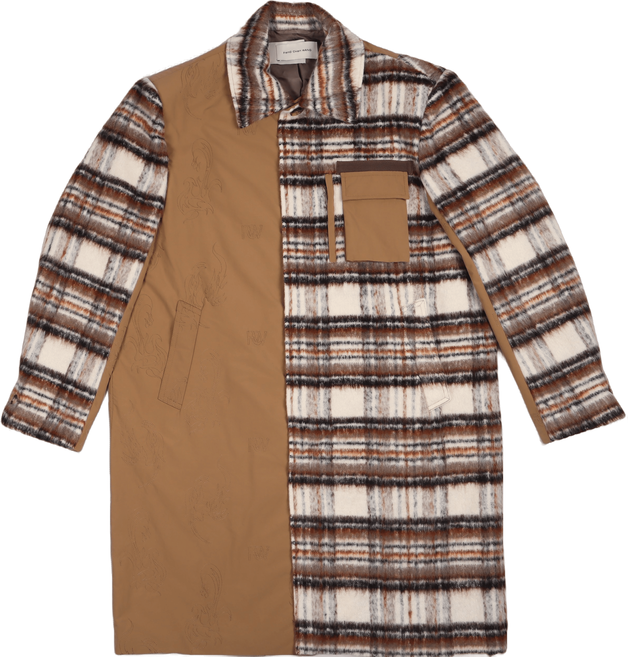 Plaid/nylon Phoenix Panelled C Kahki/kahki Check