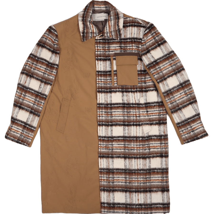 Plaid/nylon Phoenix Panelled C Kahki/kahki Check
