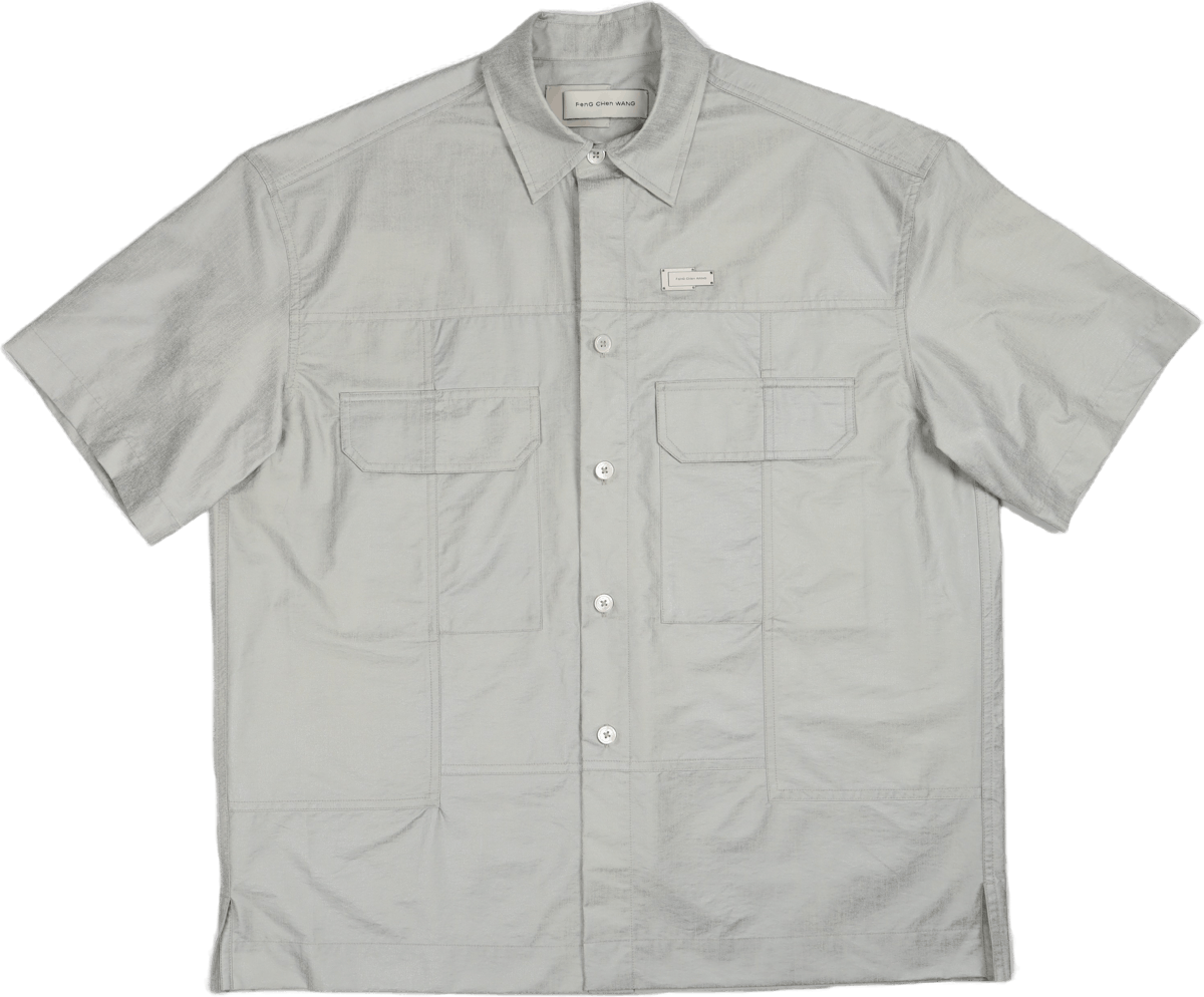 Short Sleeved Pocket Shirt Light Grey