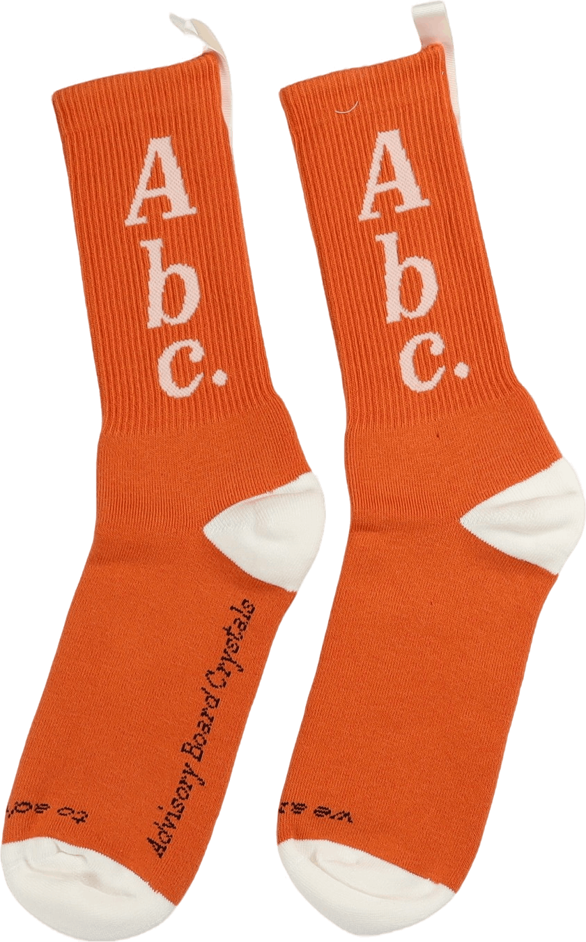 Abc. 123. Socks Carnelian Orange, Unisex, Apparels, Socks, Orange, ONESIZE