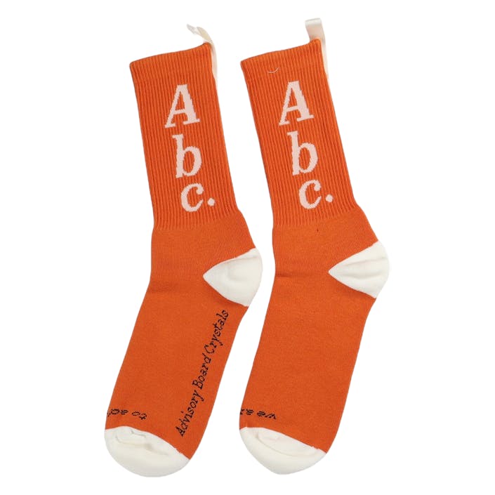 Abc. 123. Socks Carnelian Orange, Unisex, Apparels, Socks, Orange, ONESIZE