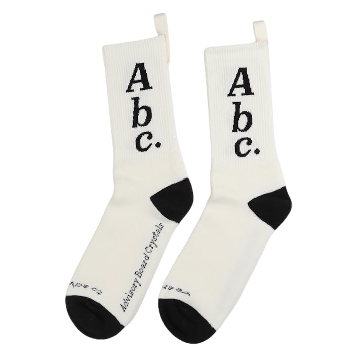 Abc. 123. Socks Selenite White, Unisex, Odzież, Skarpety, Biały, ONESIZE