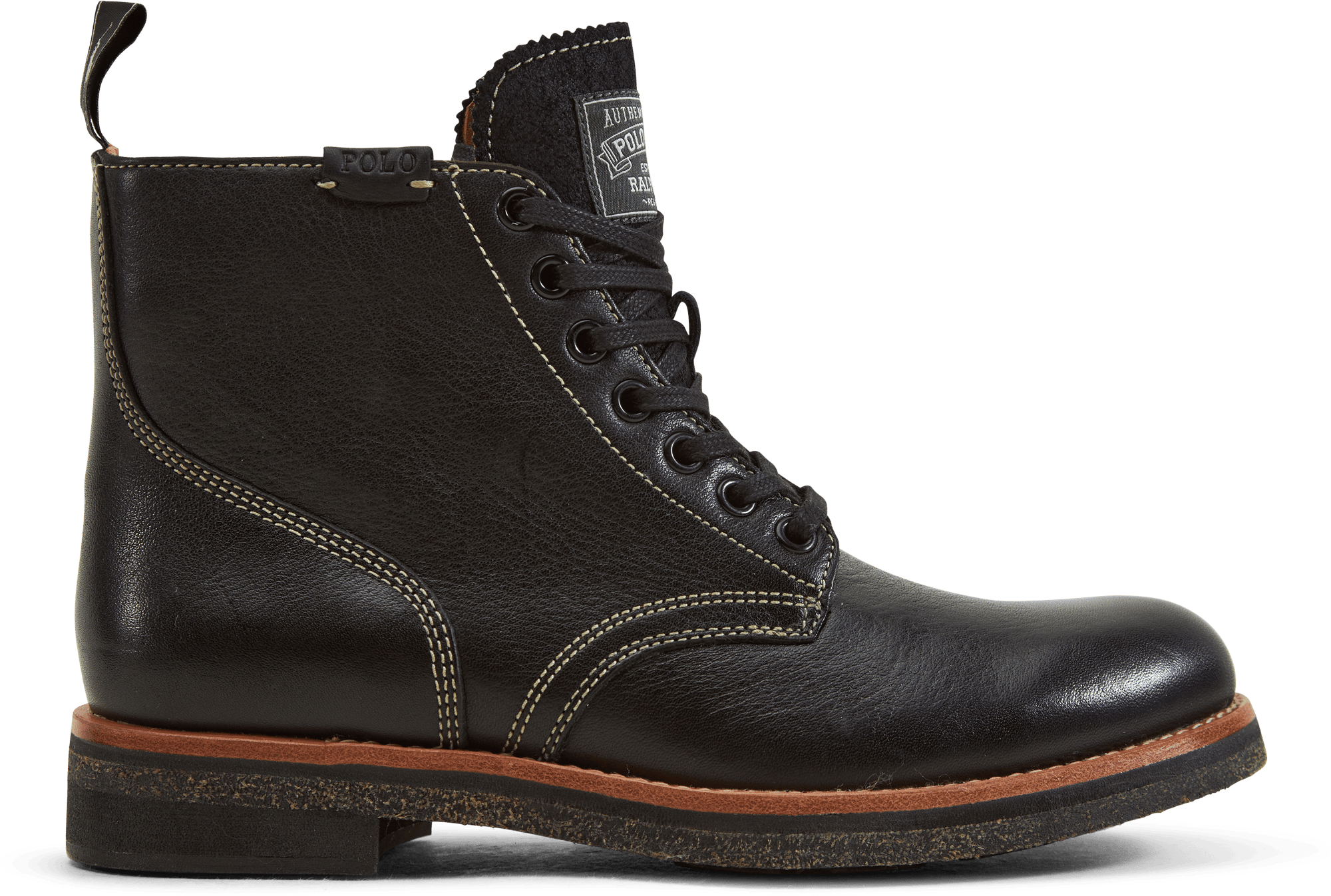 Tumbled Leather Boot Black