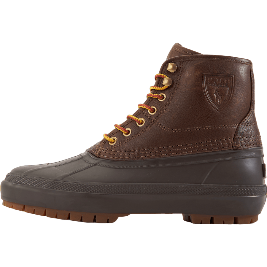 Claus Tumbled Leather Boot Chocolate Brown /Dk Brown