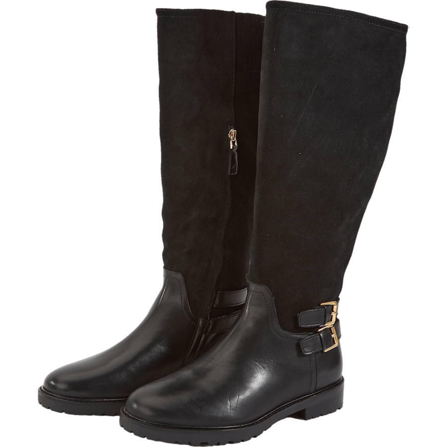 Emelie Leather & Suede Riding Boot Black/Black - Bild 6