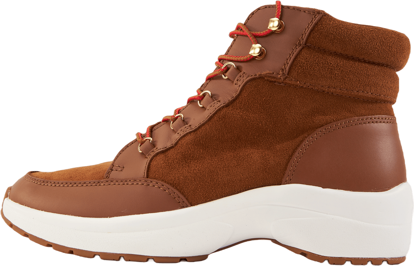Rylee Suede & Leather High-Top Sneaker Whiskey/Deep Saddle Tan