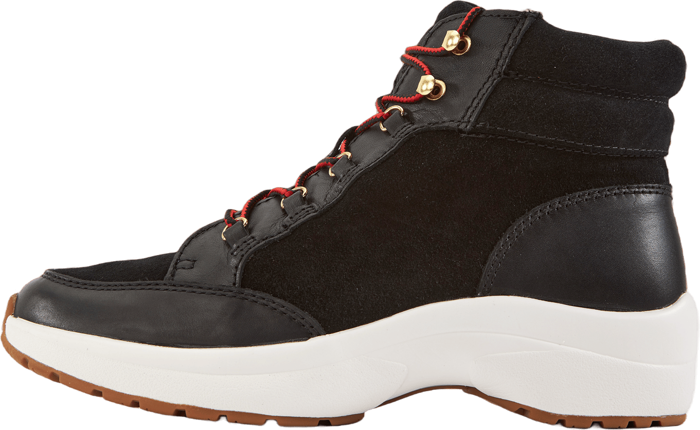 Rylee Suede & Leather High-Top Sneaker Black/Black