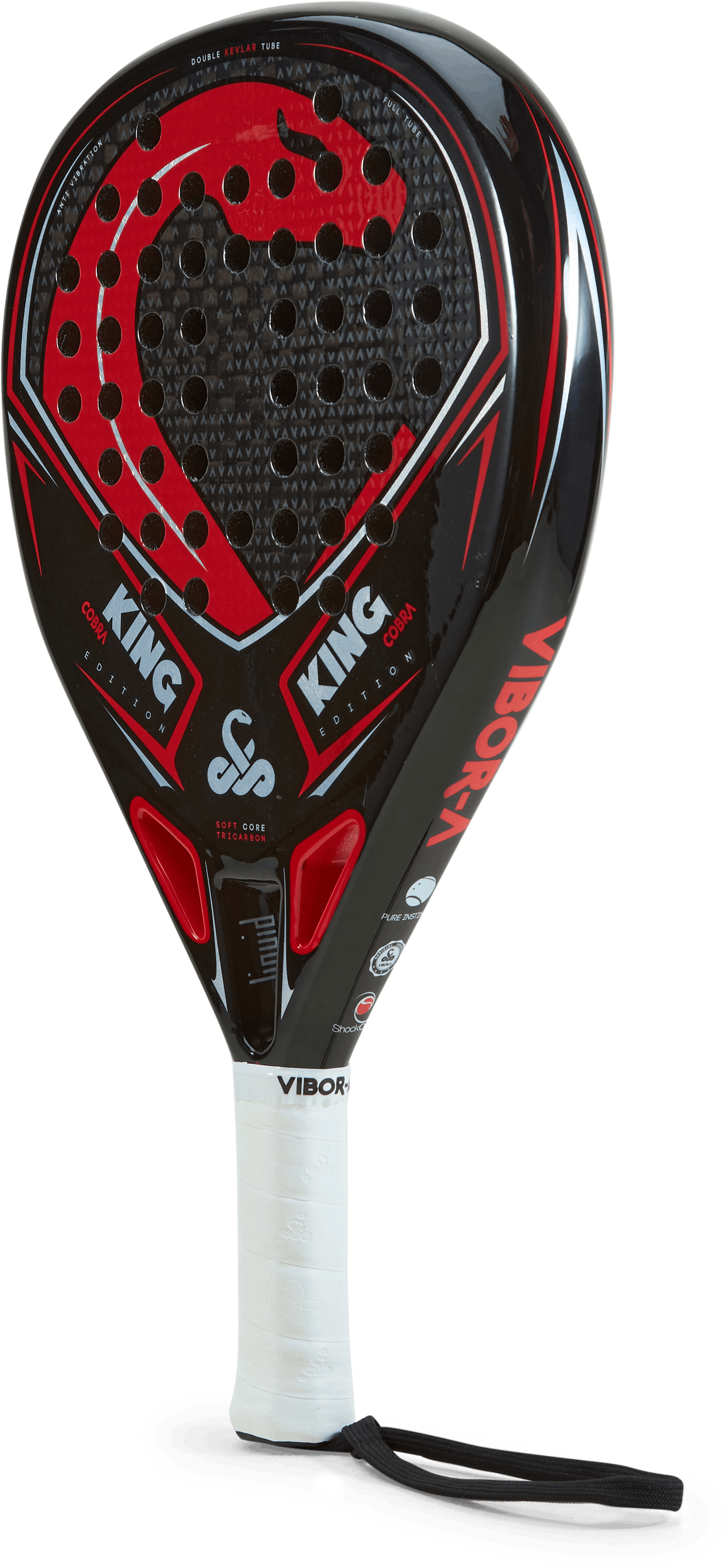 King Cobra Liquid Edition 2021 Black/red, Unisex, Utrustning, racketar, Padel, ONESIZE