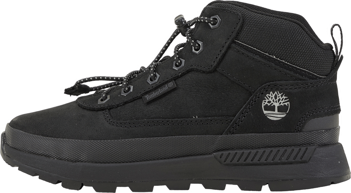 Field Trekker Mid Blk Jet Black, Unisex, Buty, buty na wędrówki, Czarny, EU 35