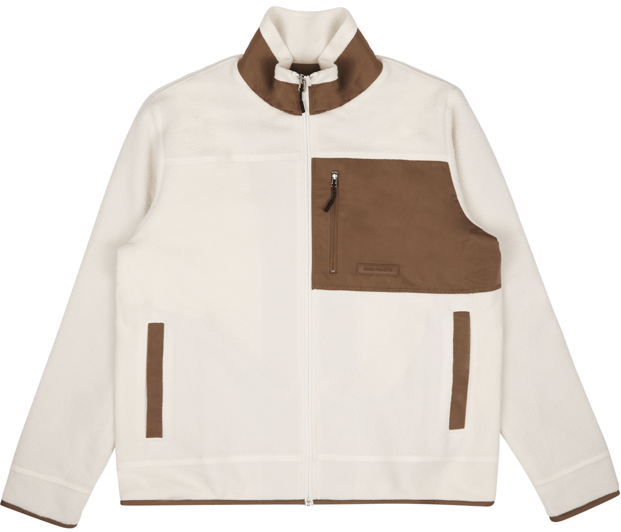 Frederik Fleece Full Zip Jacke Ecru, Male, Aparelhos, jaquetas, Bege, M