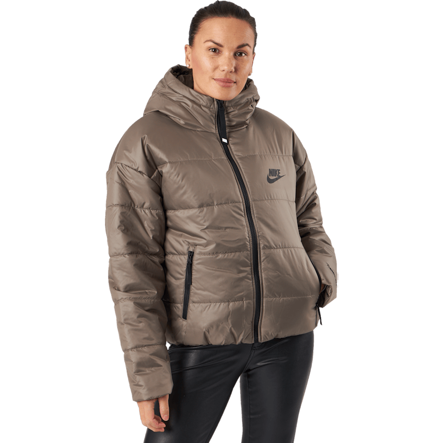 W Nsw Syn Tf Rpl Hd Jkt Olive Grey/black/black