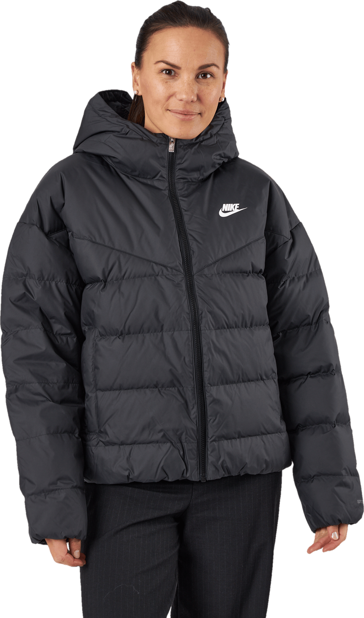 W Nsw Sf Dwn Wr Hd Jkt Black/black/white