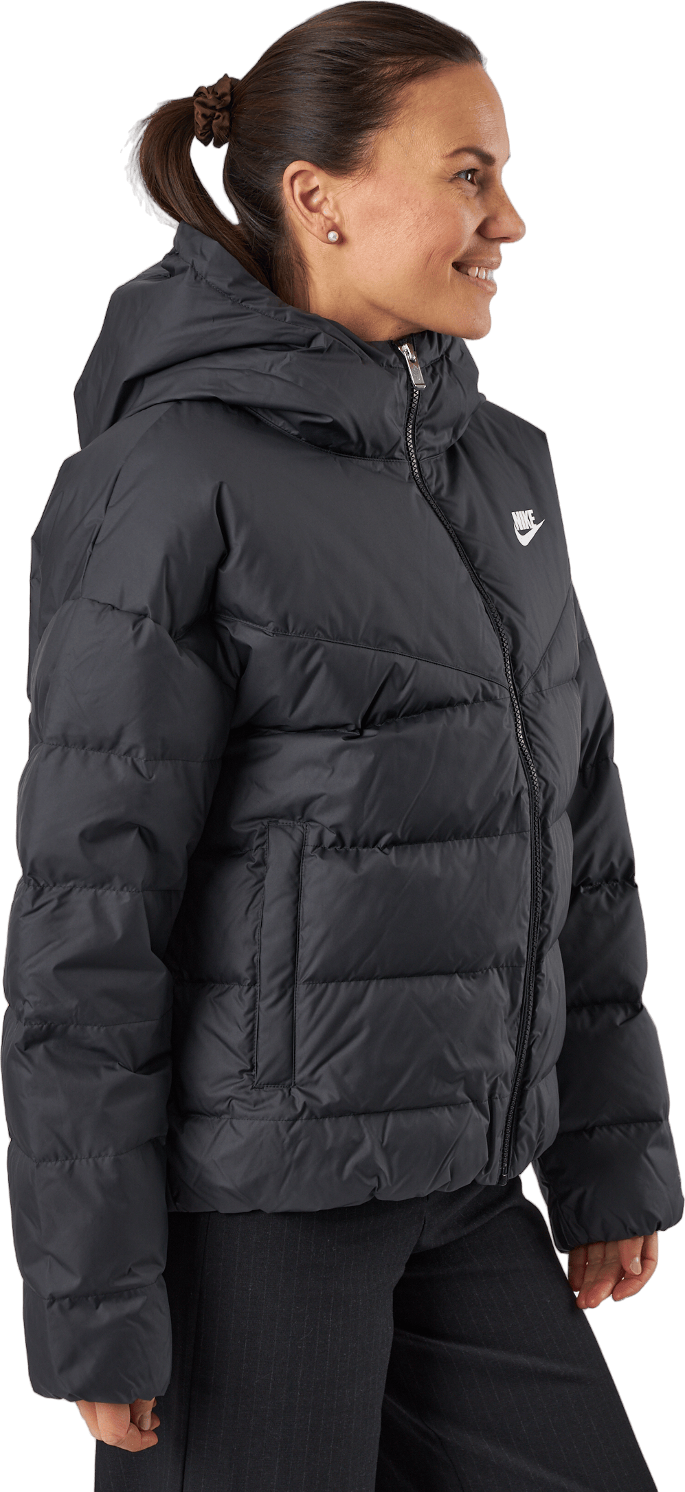 W Nsw Sf Dwn Wr Hd Jkt Black/black/white - Bild 2