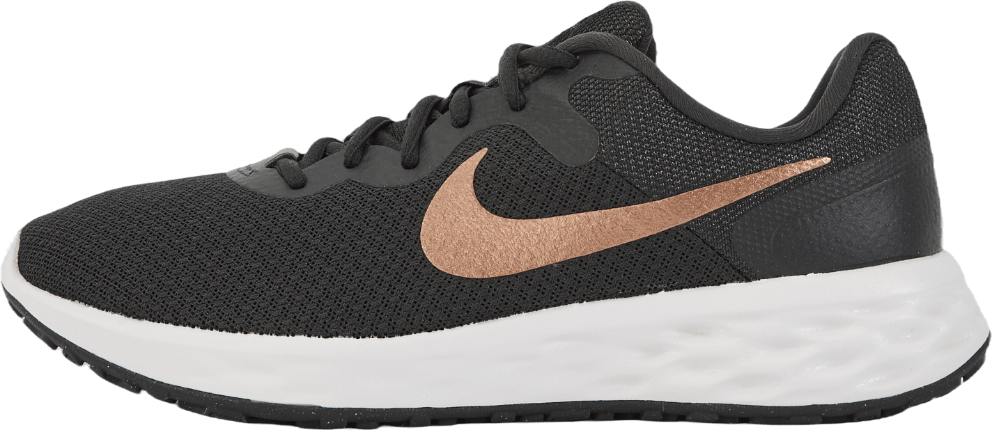 Nike Revolution 6 Next Nature  Dk Smoke Grey/metallic Copper, Female, Schoenen, Hardloopschoenen, Rennen, Zwart, EU 42