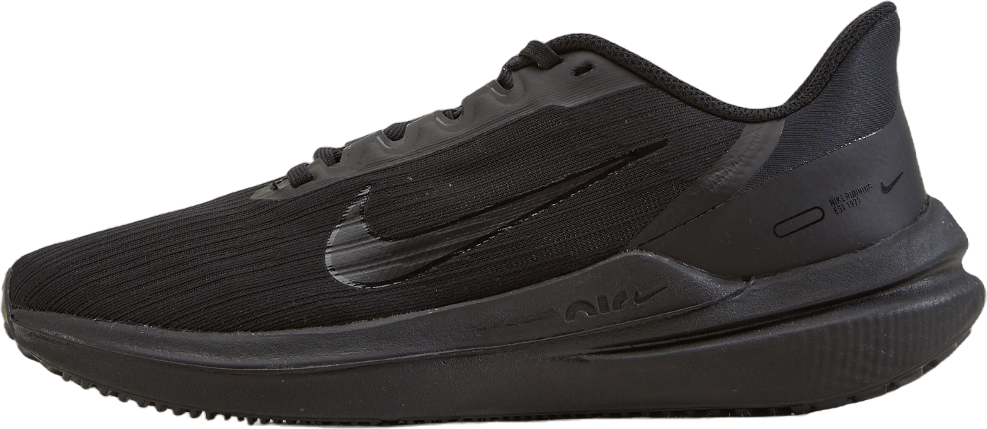 Air Winflo 9 Men's Road Running Shoes BLACK/DK SMOKE GREY, Male, Skor, Löparskor, Löpning, Svart, EU 42