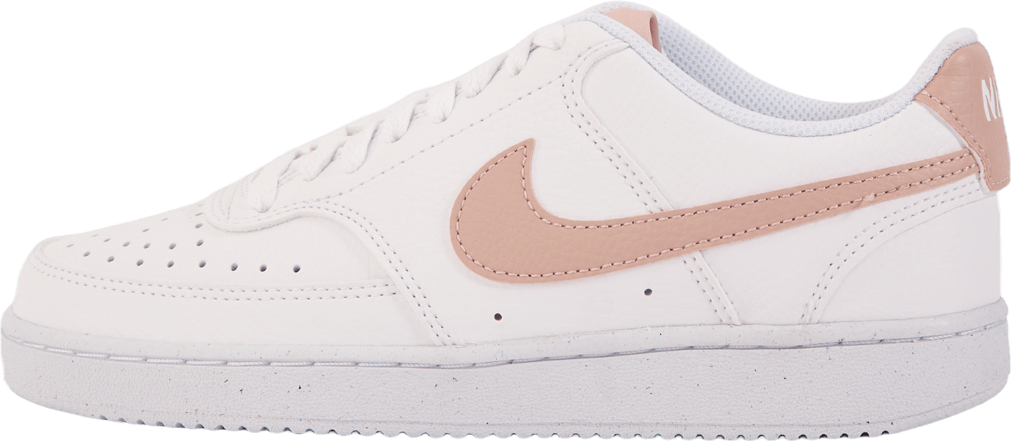 Court Vision Low Next Nature Women's Shoes WHITE/PINK OXFORD, Female, Skor, Sneakers, Sneakers, Vit/Rosa, EU 42