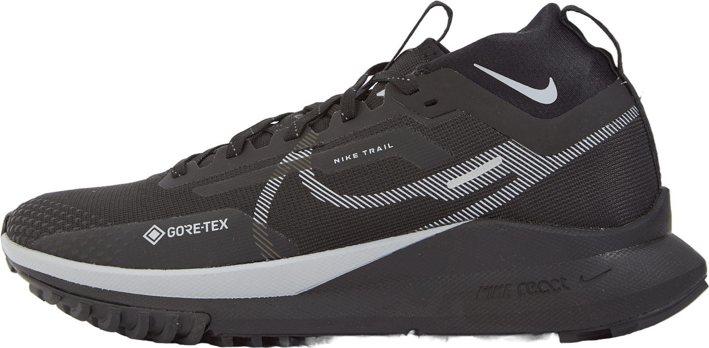 React Pegasus Trail 4 GORE-TEX Men's Waterproof Trail Running Shoes BLACK/WOLF GREY-REFLECT SILVER, Male, Sko, Joggesko, Løping, EU 43