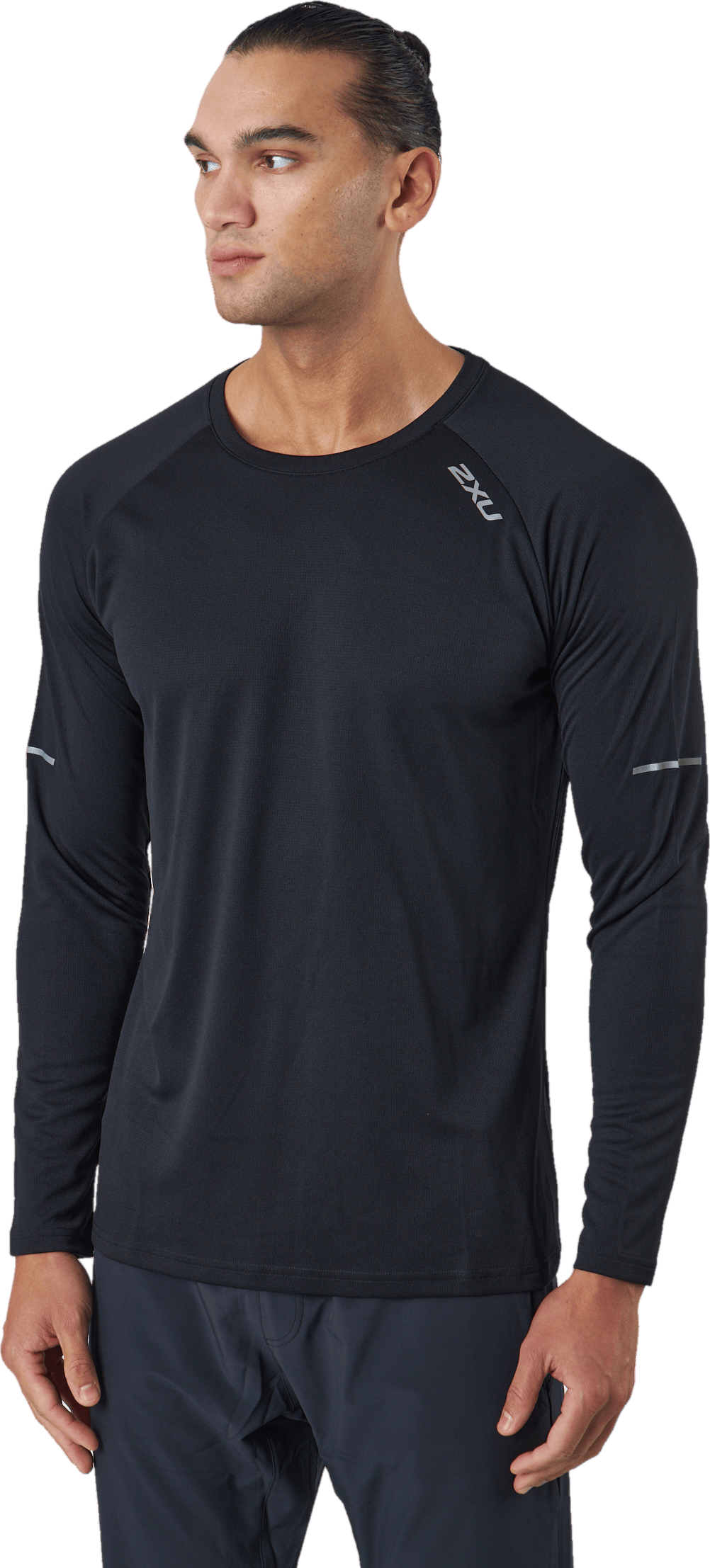 Aero L/s Black/silver Reflective, Male, Vêtements, Chemises, Entraînement, Bleu, XL