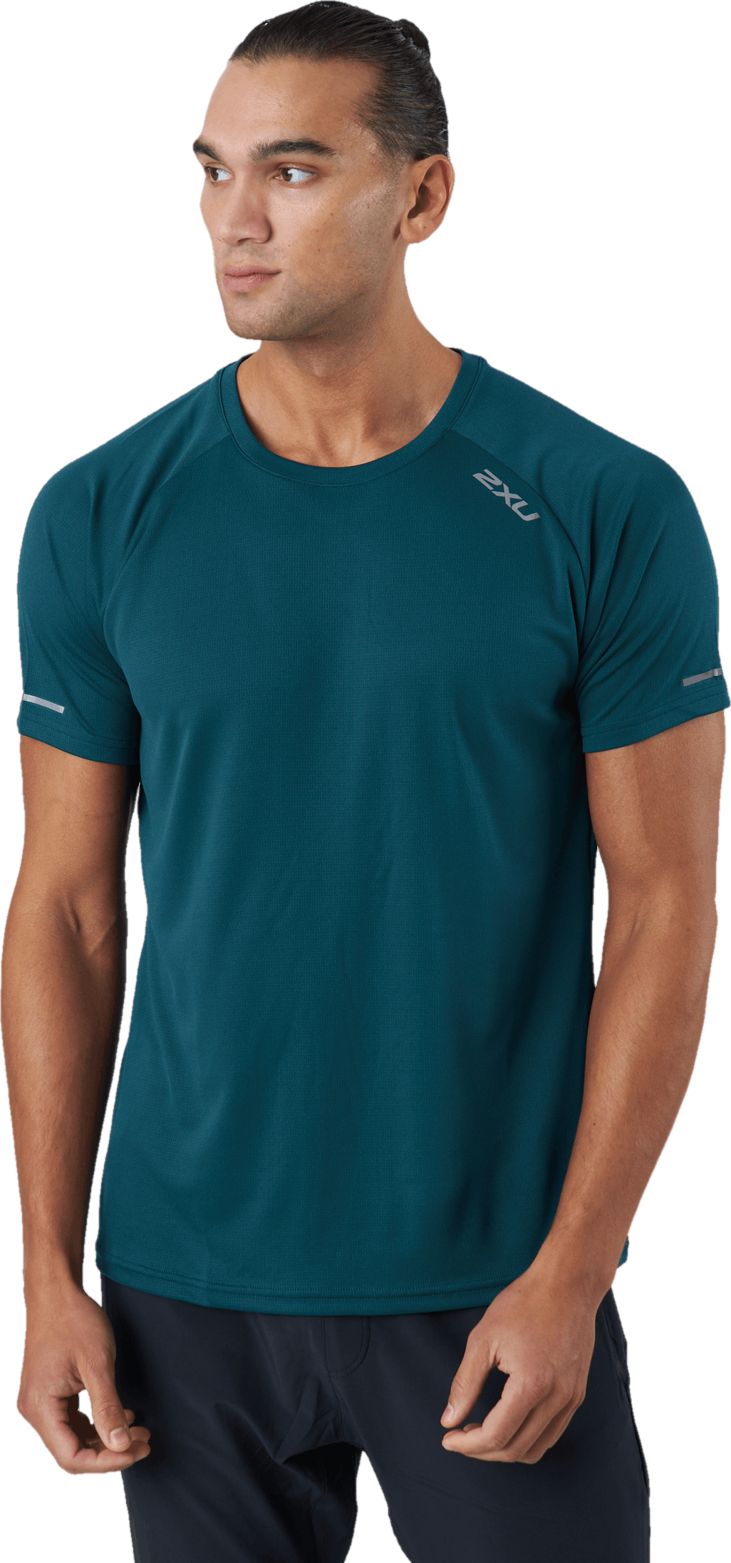 Aero Tee Deep Jade/silver Reflective, Male, Vaatteet, T-paita, Juoksu, Turkoosi, XL