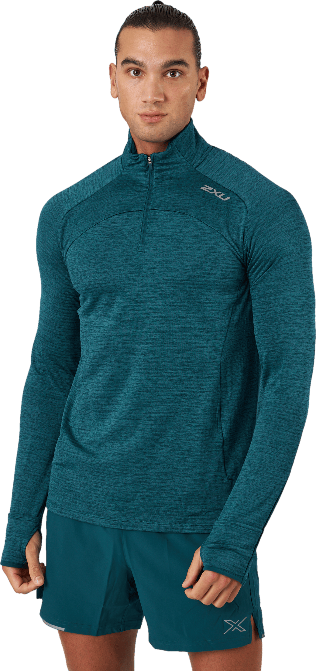 Ignition 1/4 Zip Deep Jade/silver Reflective