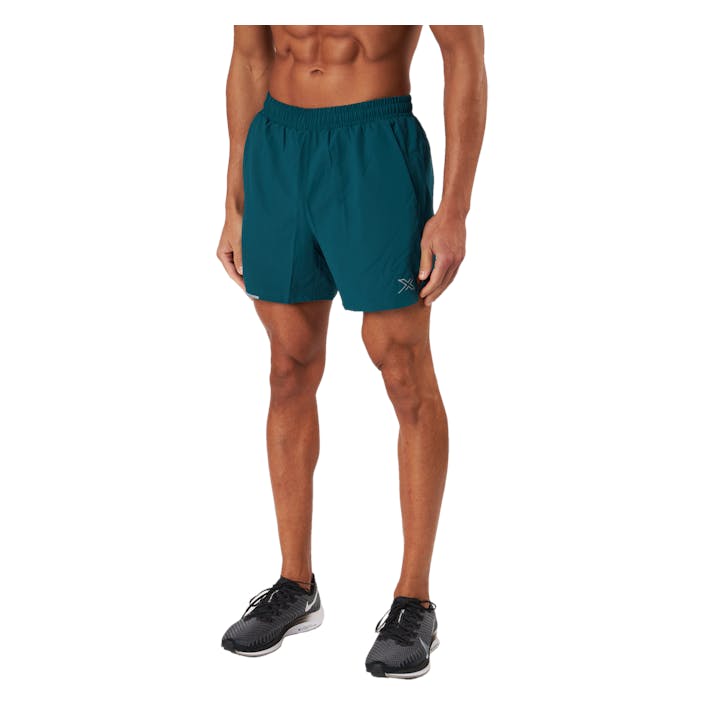 Aero 5 Inch Shorts Deep Jade/silver Reflective, Male, Apparels, Shorts, Running, L