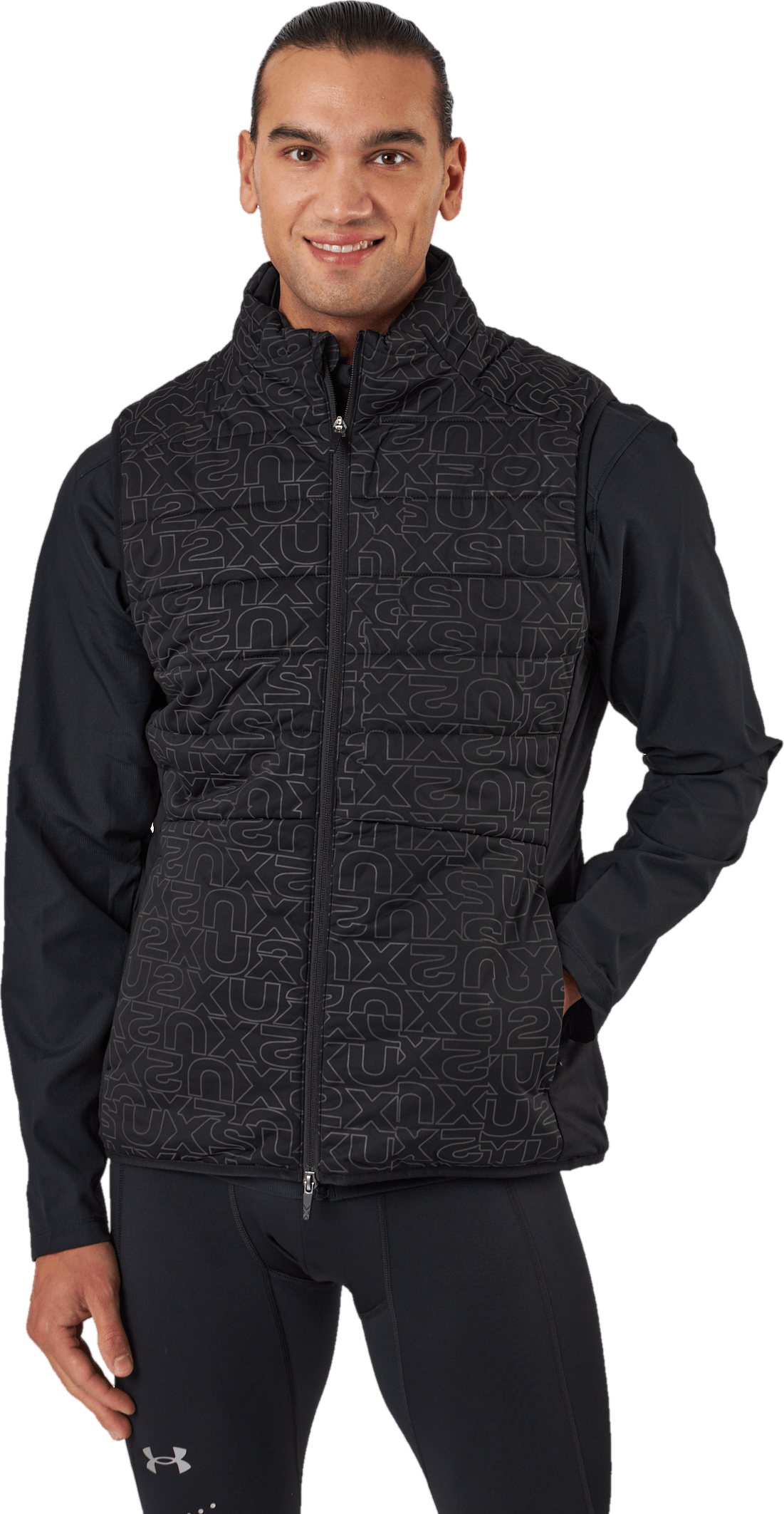 Ignition Insulation Vest Black/abstract Monogram, Male, Klær, jakker, Løping, Svart, XL