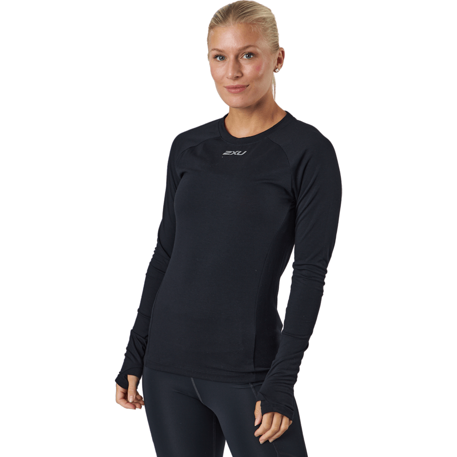 Ignition Base Layer L/s Black/silver Reflective
