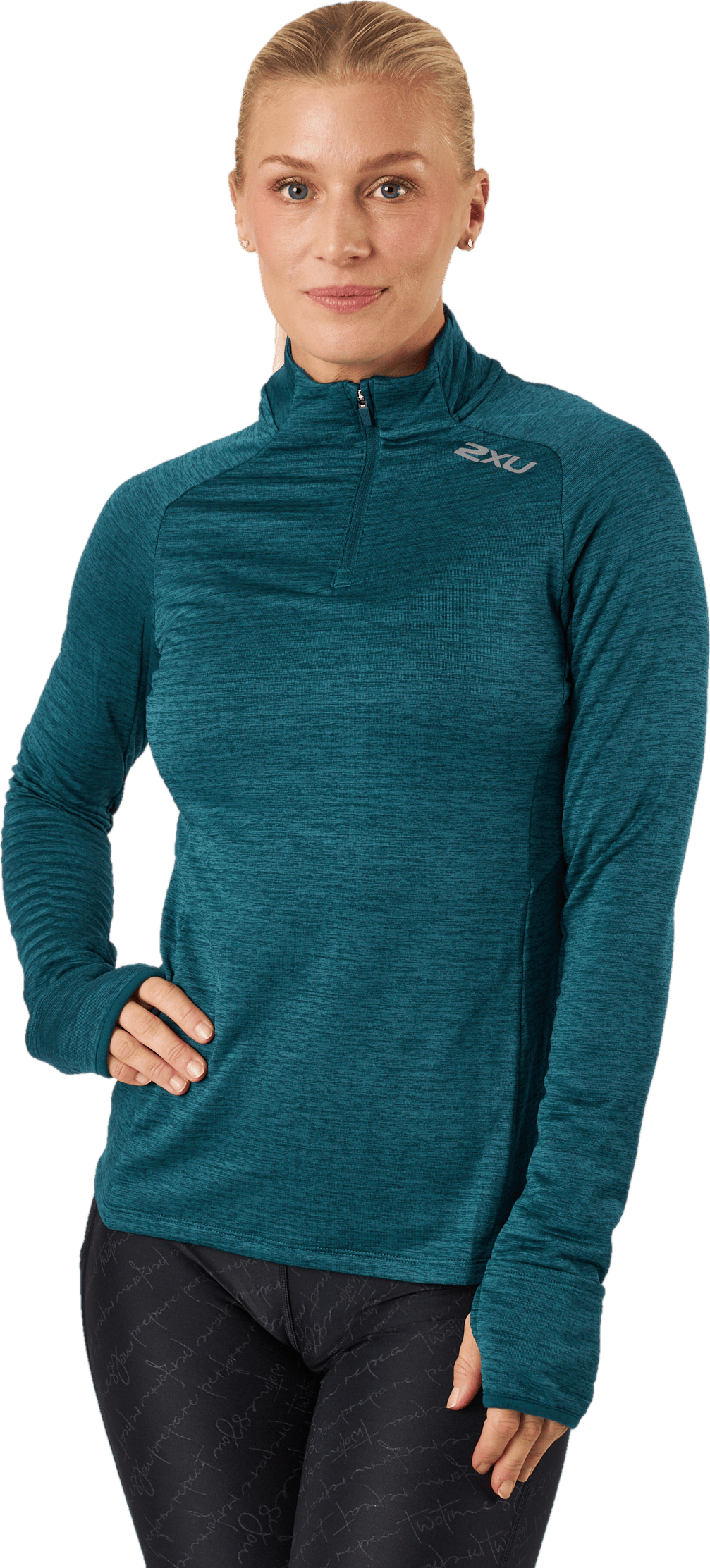 Ignition 1/4 Zip Deep Jade/silver Reflective