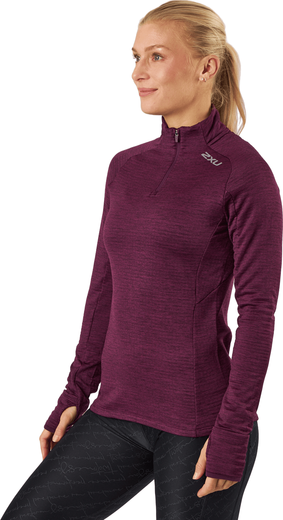 Ignition 1/4 Zip Beet/silver Reflective - Bild 2