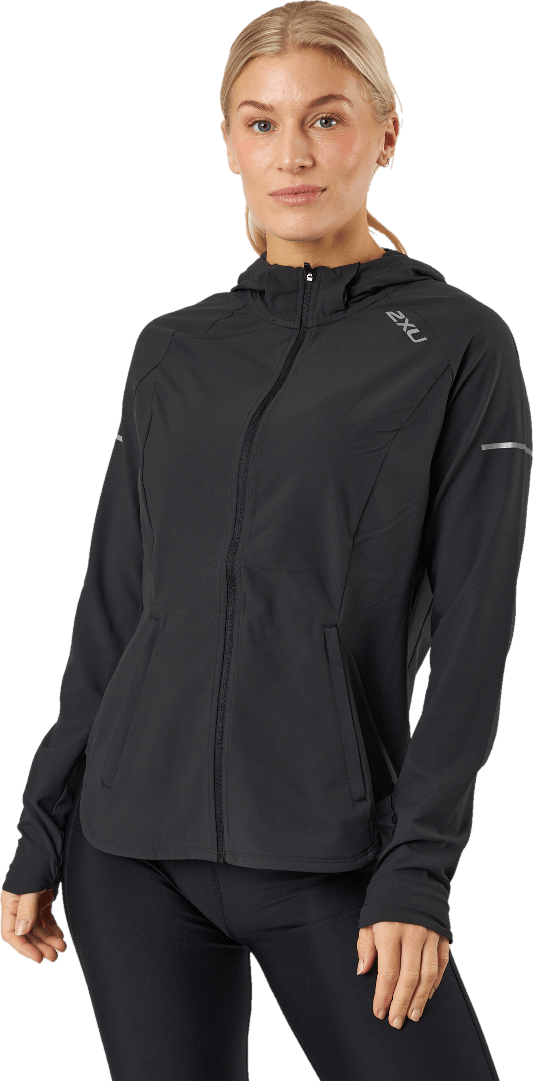 Aero Jacket Black/silver Reflective, Female, Apparels, jackets, Running, Black, L