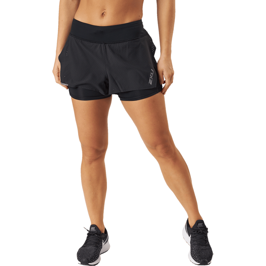 Aero 2-in-1 4 Inch Shorts Black/silver Reflective