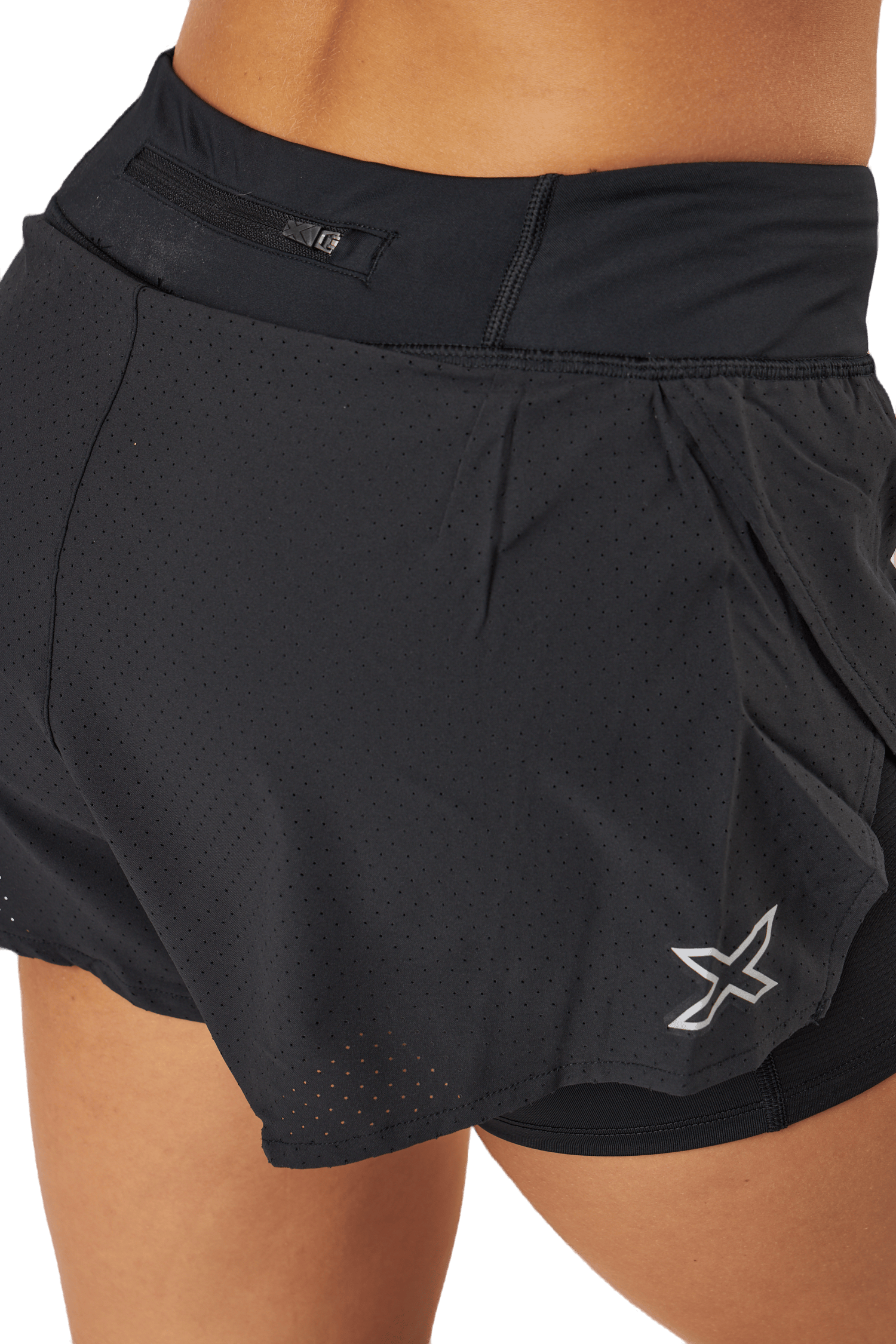 Aero 2-in-1 4 Inch Shorts Black/silver Reflective - Bild 4