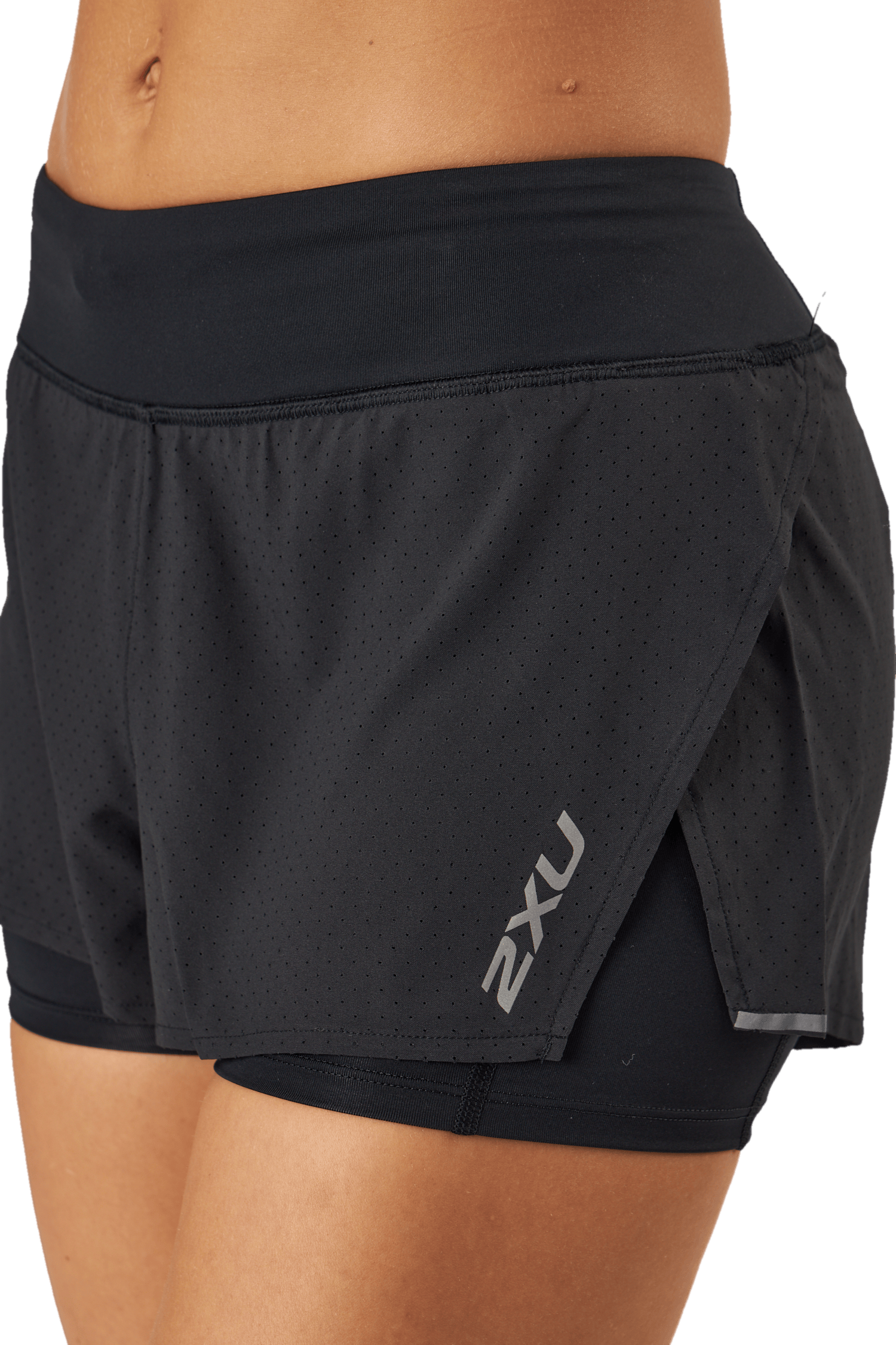 Aero 2-in-1 4 Inch Shorts Black/silver Reflective - Bild 5